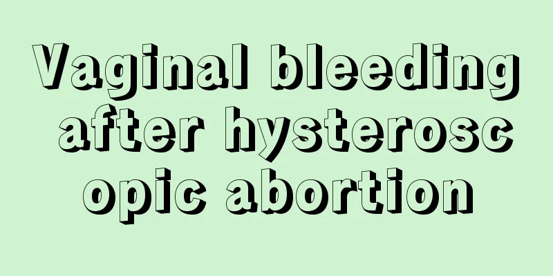 Vaginal bleeding after hysteroscopic abortion