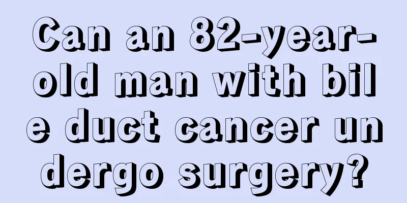 Can an 82-year-old man with bile duct cancer undergo surgery?