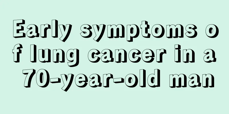 Early symptoms of lung cancer in a 70-year-old man