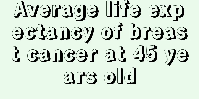 Average life expectancy of breast cancer at 45 years old