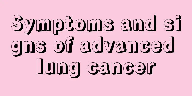 Symptoms and signs of advanced lung cancer