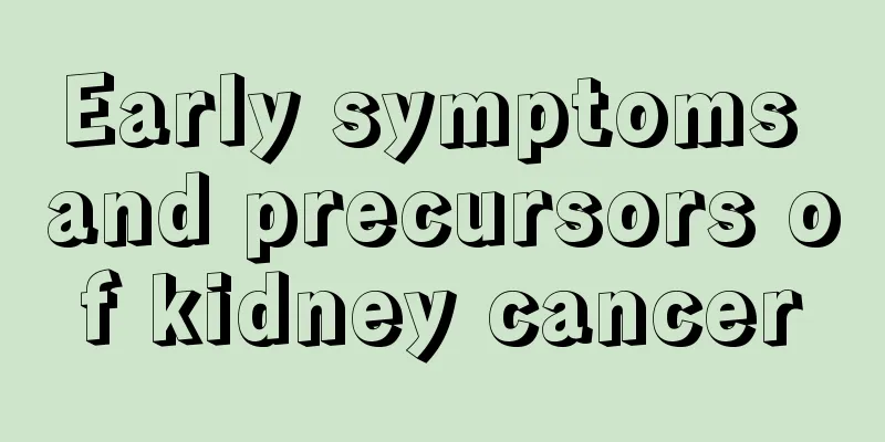 Early symptoms and precursors of kidney cancer