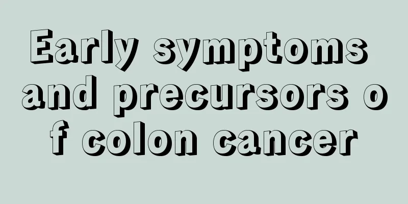 Early symptoms and precursors of colon cancer