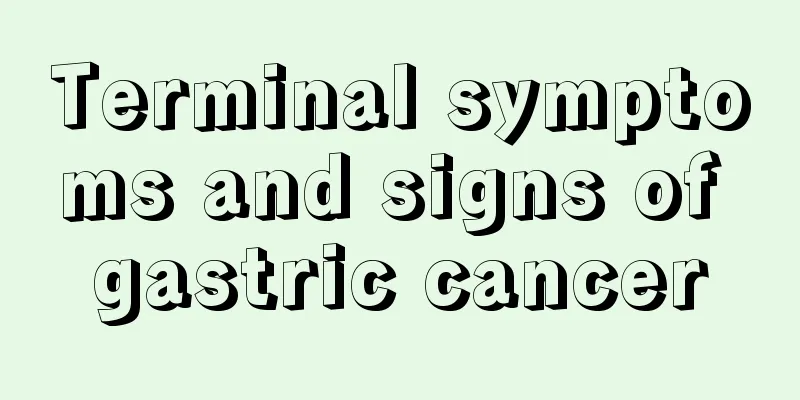Terminal symptoms and signs of gastric cancer