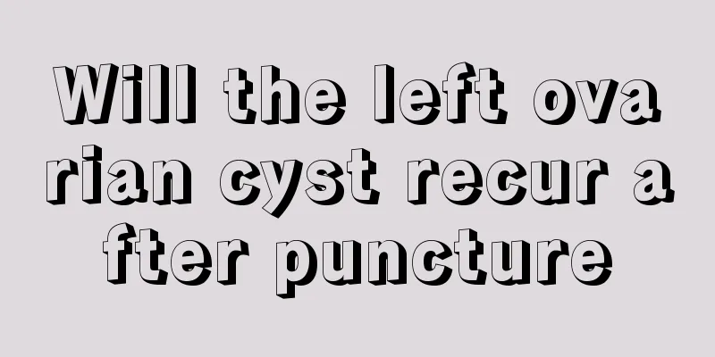 Will the left ovarian cyst recur after puncture