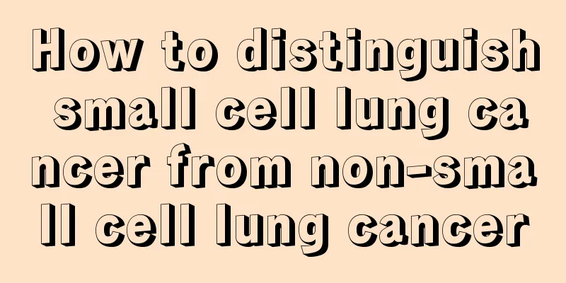 How to distinguish small cell lung cancer from non-small cell lung cancer