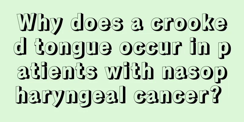 Why does a crooked tongue occur in patients with nasopharyngeal cancer? 