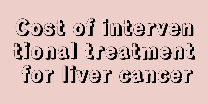 Cost of interventional treatment for liver cancer