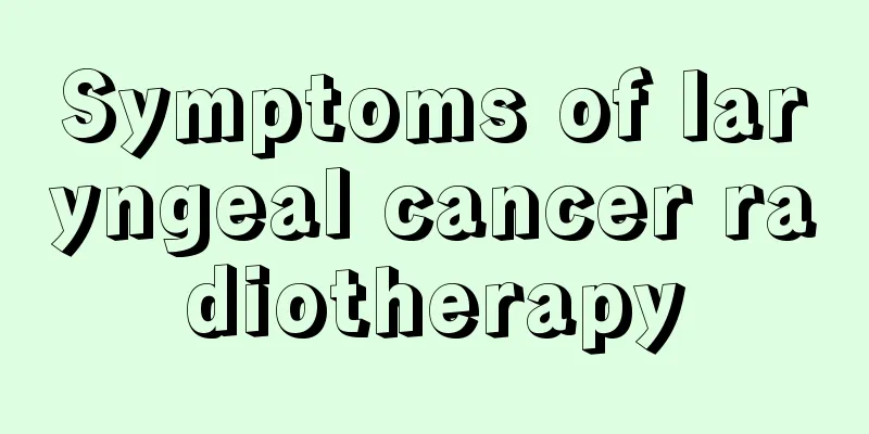 Symptoms of laryngeal cancer radiotherapy