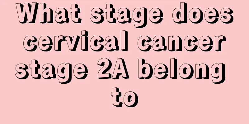 What stage does cervical cancer stage 2A belong to
