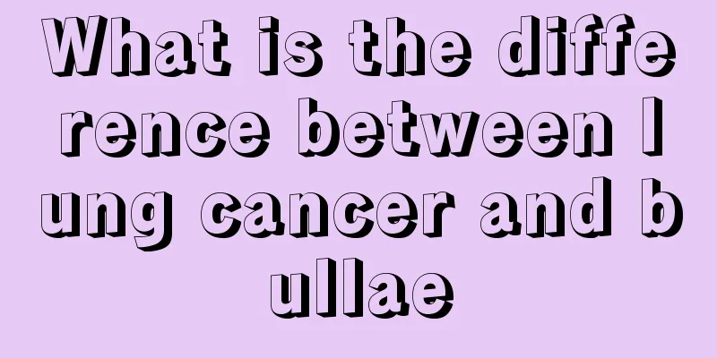 What is the difference between lung cancer and bullae