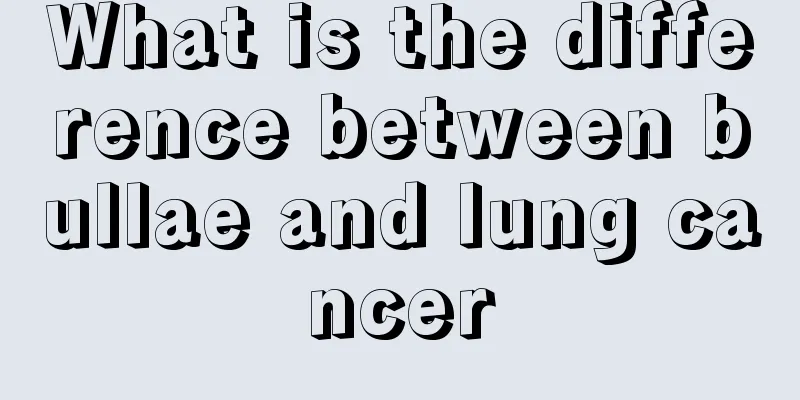 What is the difference between bullae and lung cancer