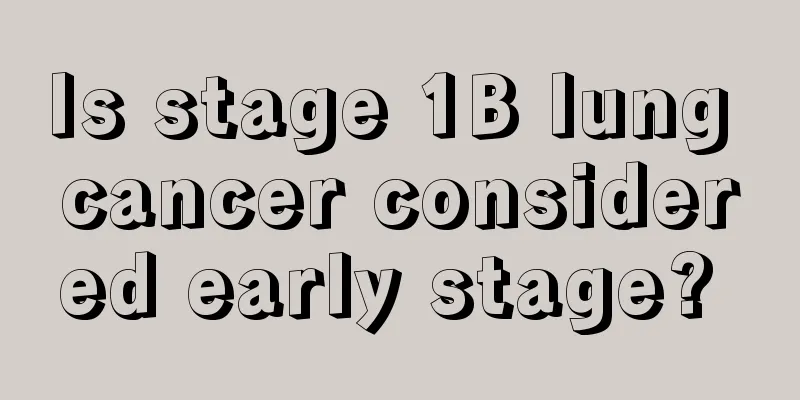 Is stage 1B lung cancer considered early stage? 