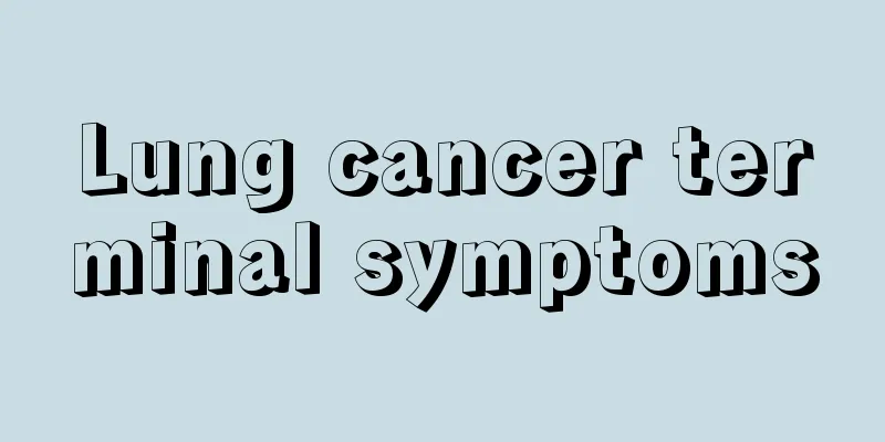 Lung cancer terminal symptoms