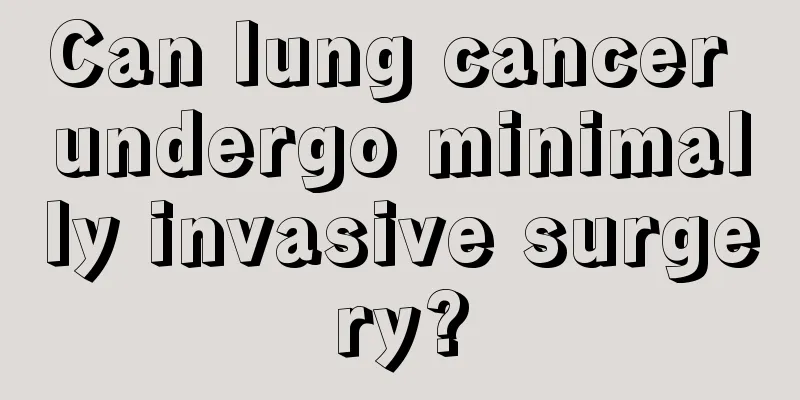 Can lung cancer undergo minimally invasive surgery?