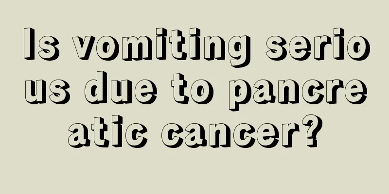 Is vomiting serious due to pancreatic cancer?