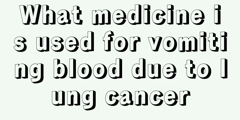 What medicine is used for vomiting blood due to lung cancer