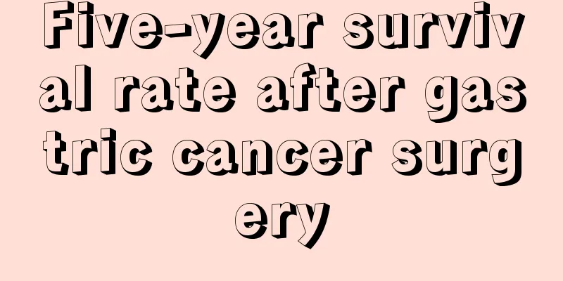 Five-year survival rate after gastric cancer surgery