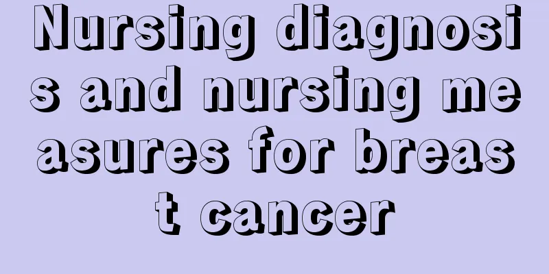 Nursing diagnosis and nursing measures for breast cancer