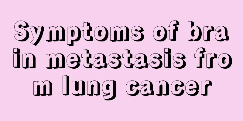 Symptoms of brain metastasis from lung cancer