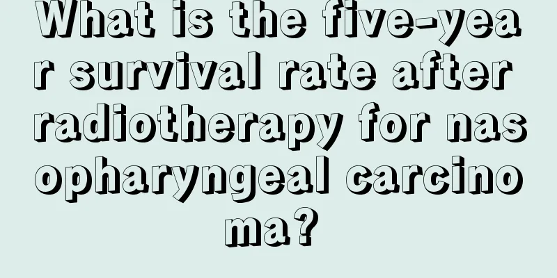 What is the five-year survival rate after radiotherapy for nasopharyngeal carcinoma? 