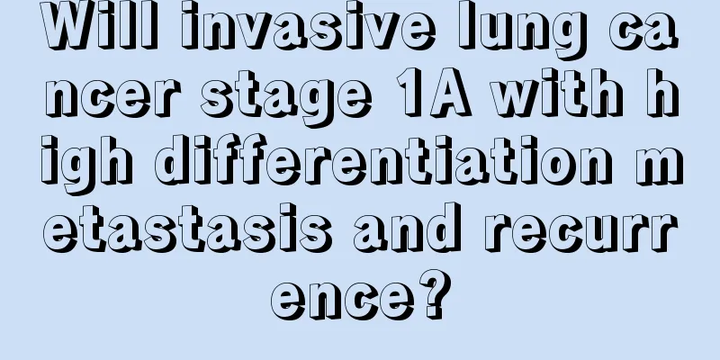 Will invasive lung cancer stage 1A with high differentiation metastasis and recurrence?