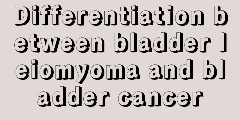 Differentiation between bladder leiomyoma and bladder cancer