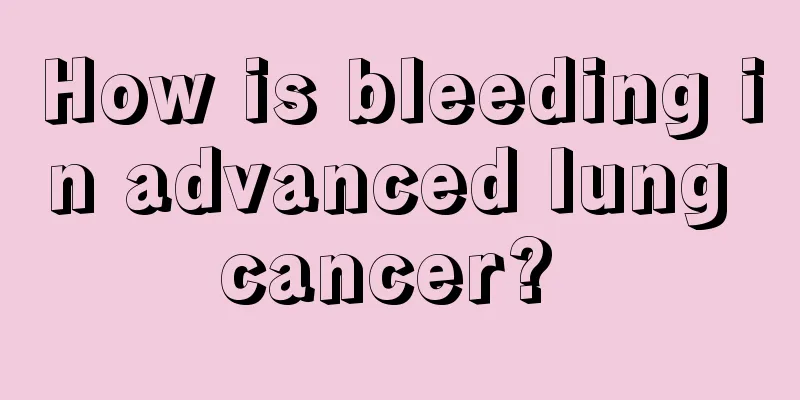 How is bleeding in advanced lung cancer? 