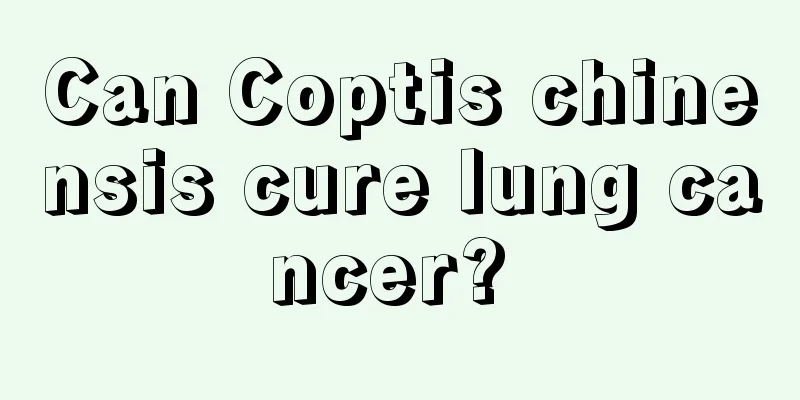 Can Coptis chinensis cure lung cancer? 