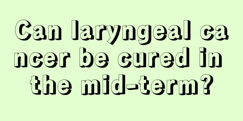 Can laryngeal cancer be cured in the mid-term?