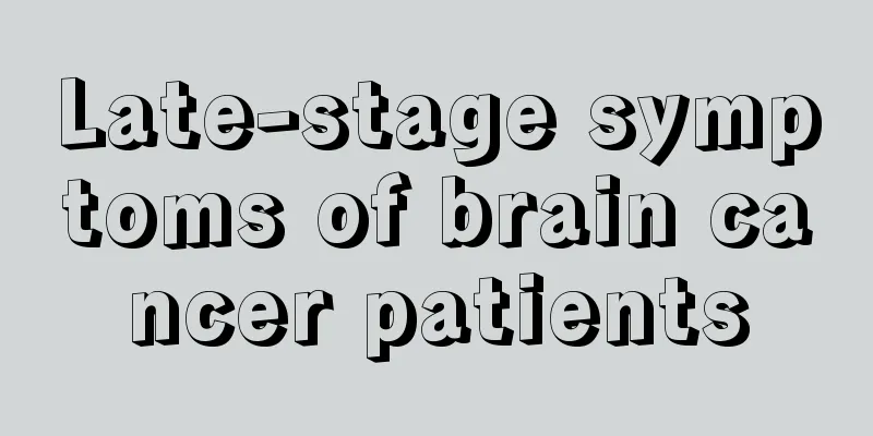 Late-stage symptoms of brain cancer patients