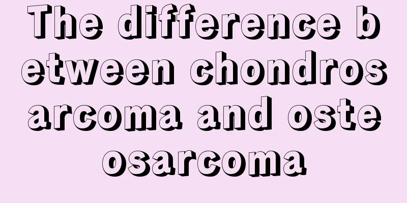 The difference between chondrosarcoma and osteosarcoma