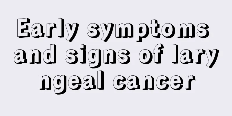 Early symptoms and signs of laryngeal cancer
