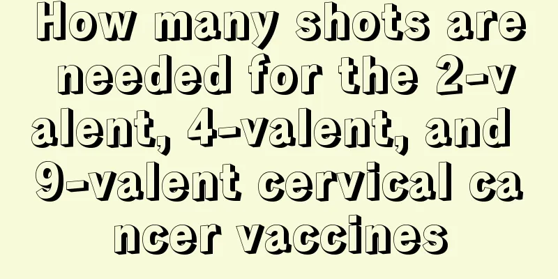 How many shots are needed for the 2-valent, 4-valent, and 9-valent cervical cancer vaccines