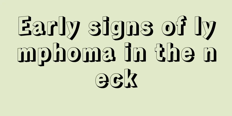Early signs of lymphoma in the neck