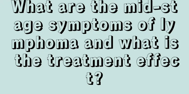 What are the mid-stage symptoms of lymphoma and what is the treatment effect?