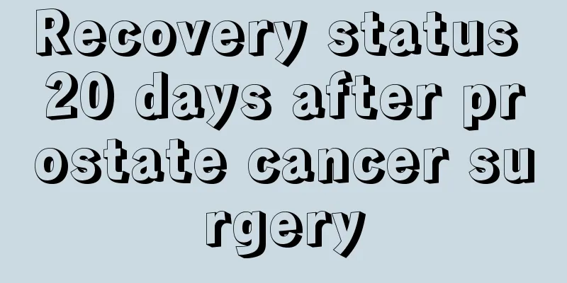 Recovery status 20 days after prostate cancer surgery