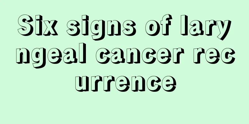Six signs of laryngeal cancer recurrence