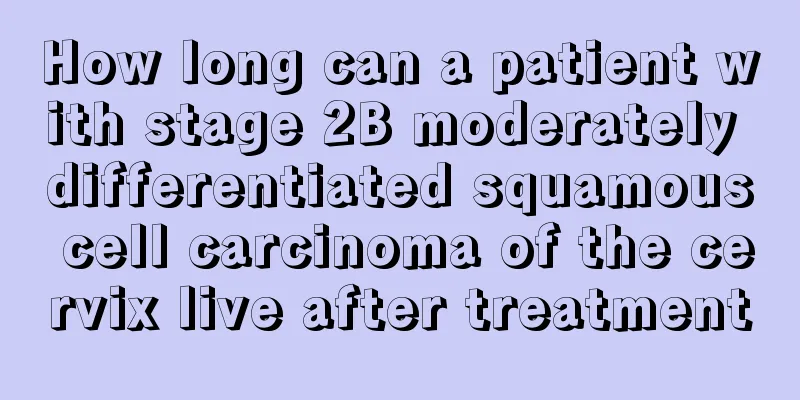 How long can a patient with stage 2B moderately differentiated squamous cell carcinoma of the cervix live after treatment