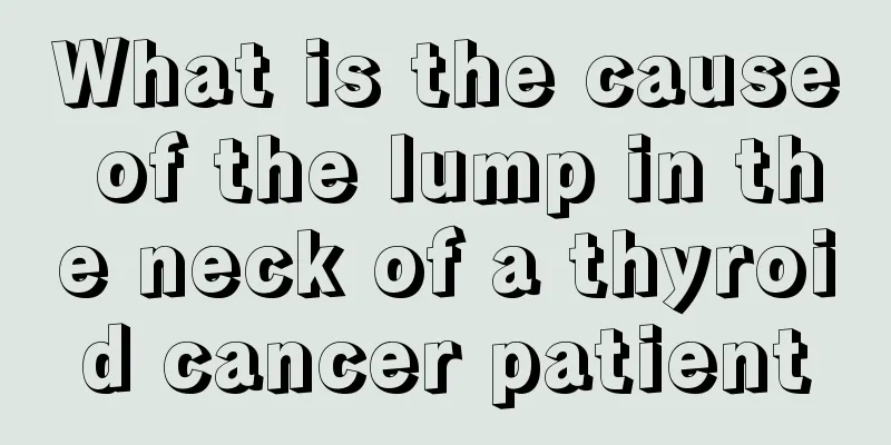 What is the cause of the lump in the neck of a thyroid cancer patient