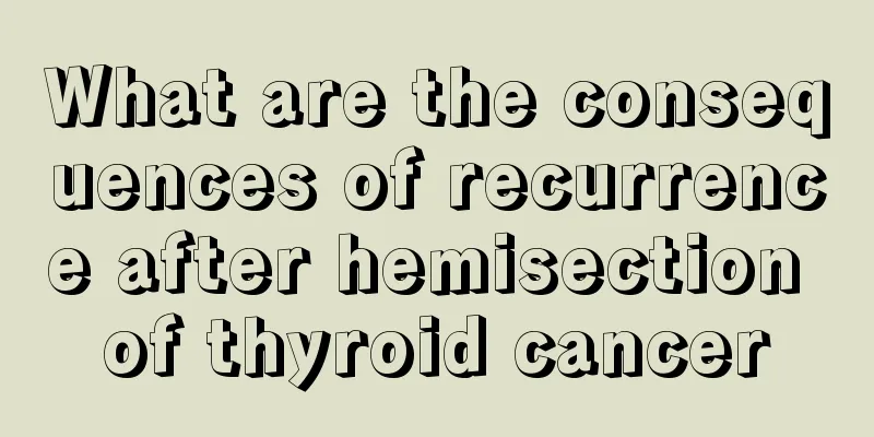What are the consequences of recurrence after hemisection of thyroid cancer
