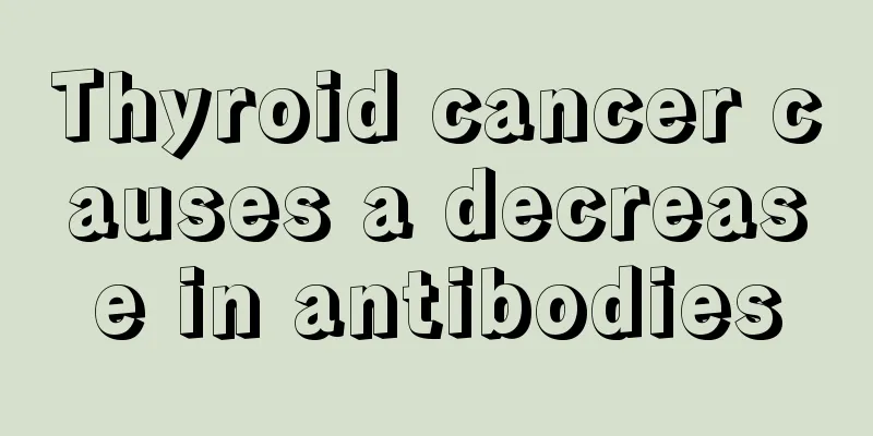 Thyroid cancer causes a decrease in antibodies