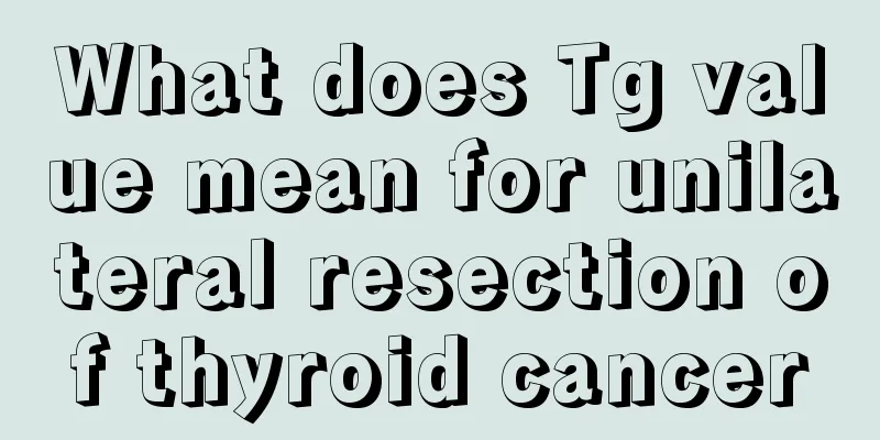 What does Tg value mean for unilateral resection of thyroid cancer