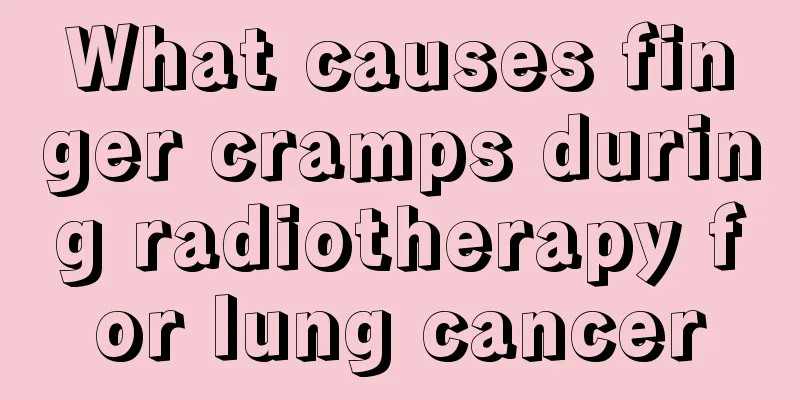 What causes finger cramps during radiotherapy for lung cancer
