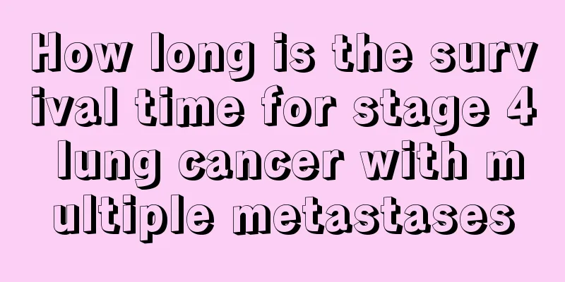How long is the survival time for stage 4 lung cancer with multiple metastases