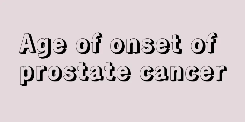 Age of onset of prostate cancer