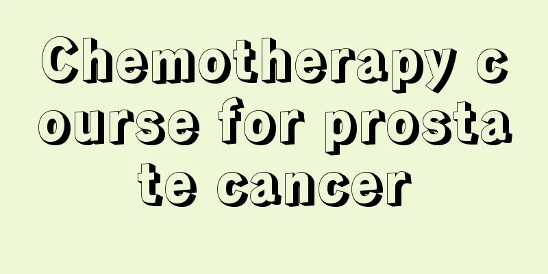 Chemotherapy course for prostate cancer