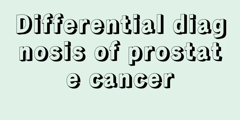Differential diagnosis of prostate cancer
