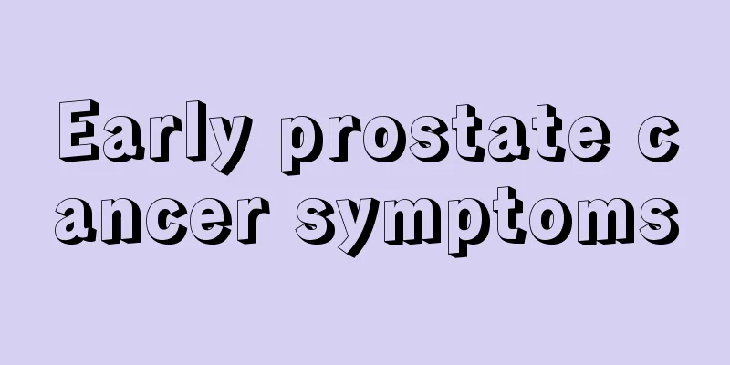 Early prostate cancer symptoms
