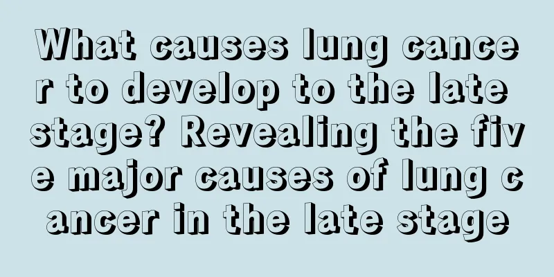 What causes lung cancer to develop to the late stage? Revealing the five major causes of lung cancer in the late stage